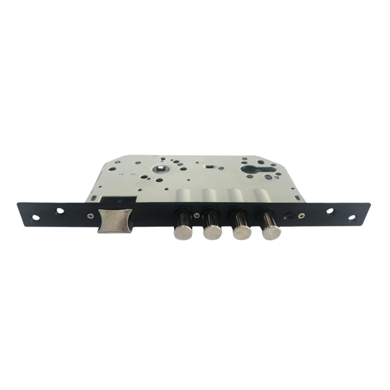 Cerradura antitaladro entrada principal de seguridad negro placa grande