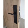 Cerradura antitaladro entrada principal de seguridad negro placa grande