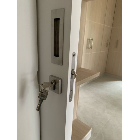 Cerradura puerta corrediza con cilindro de alta seguridad