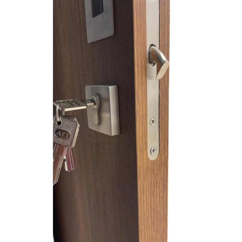 Cerradura puerta corrediza con cilindro de seguridad y manija