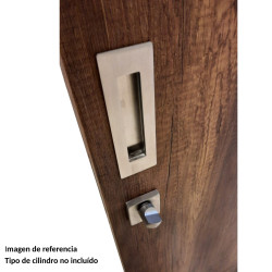 Cerradura puerta corrediza con cilindro de seguridad y manija