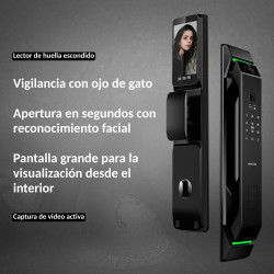 LS 9500 Cerradura Inteligente con reconocimiento Facial | Wifi | Videoportero HD | Tuya