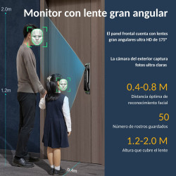 LS 9500 Cerradura Inteligente con reconocimiento Facial | Wifi | Videoportero HD | Tuya