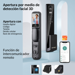 Cerradura Inteligente con reconocimiento Facial 3D | Wifi | Videoportero HD | Tuya