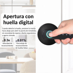 Cerradura digital inteligente - 4 Métodos de Desbloqueo|Aviso de Batería Baja | APP Compatible Android/iOS