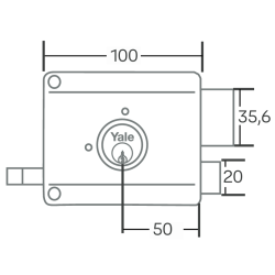 Cerradura Yale 987 de sobreponer Llave de seguridad izquierda