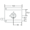 Cerradura Yale 987 de sobreponer Llave de seguridad izquierda