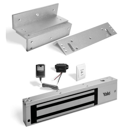 Kit Electroimán 600LB + Botón + Buzzer + Transformador + Soporte ZL