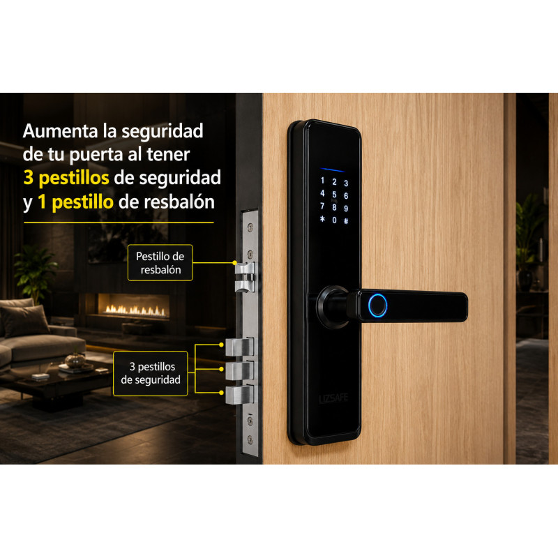 Cerradura inteligente LS 3000 Smart Lock  Wifi Tuya | Biométrica