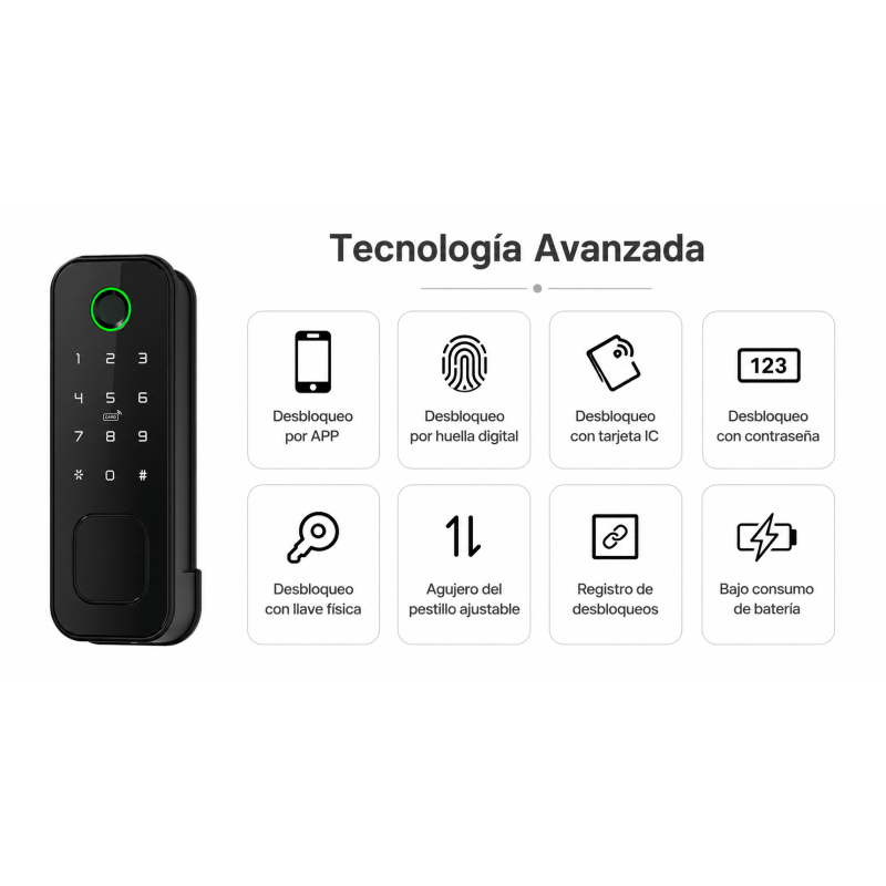 Cerradura sobreponer control salida