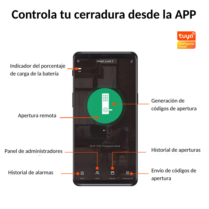 LS 9000 Cerradura Inteligente con reconocimiento Facial | Wifi | Videoportero HD | Tuya