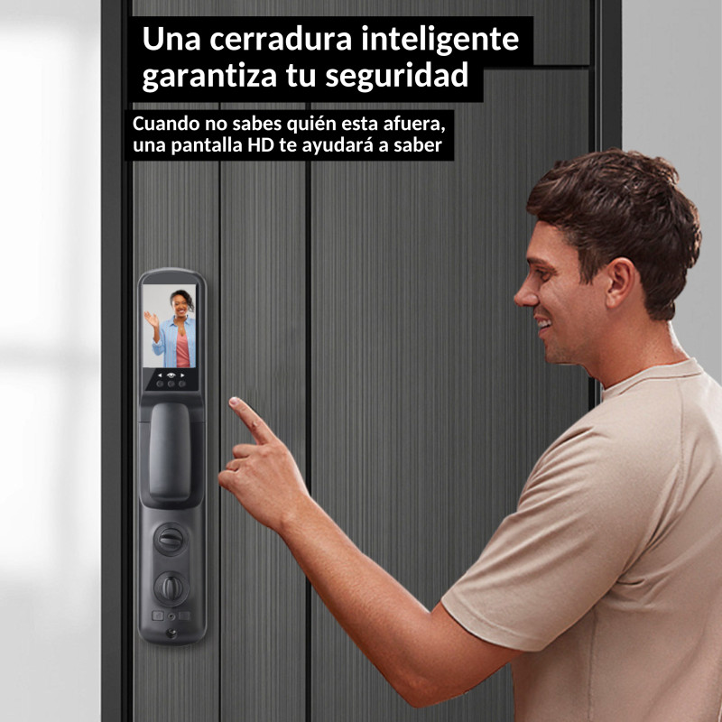 Cerradura Inteligente con reconocimiento Facial 3D | Wifi | Videoportero HD | Tuya