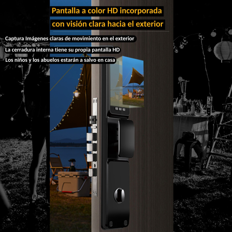LS 9500 Cerradura Inteligente con reconocimiento Facial | Wifi | Videoportero HD | Tuya