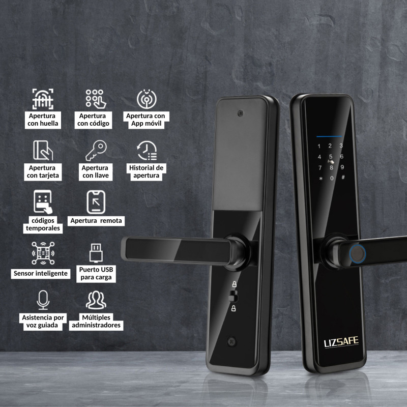 Cerradura inteligente LS 3000 Smart Lock  Wifi Tuya | Biométrica