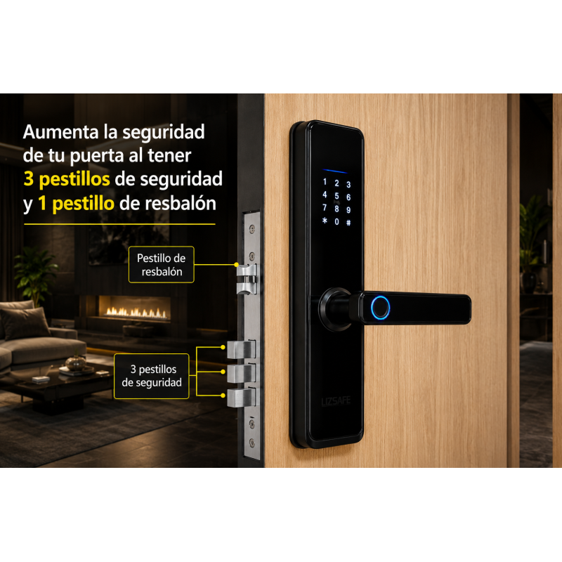 Cerradura inteligente LS 3000 Smart Lock  Wifi Tuya | Biométrica
