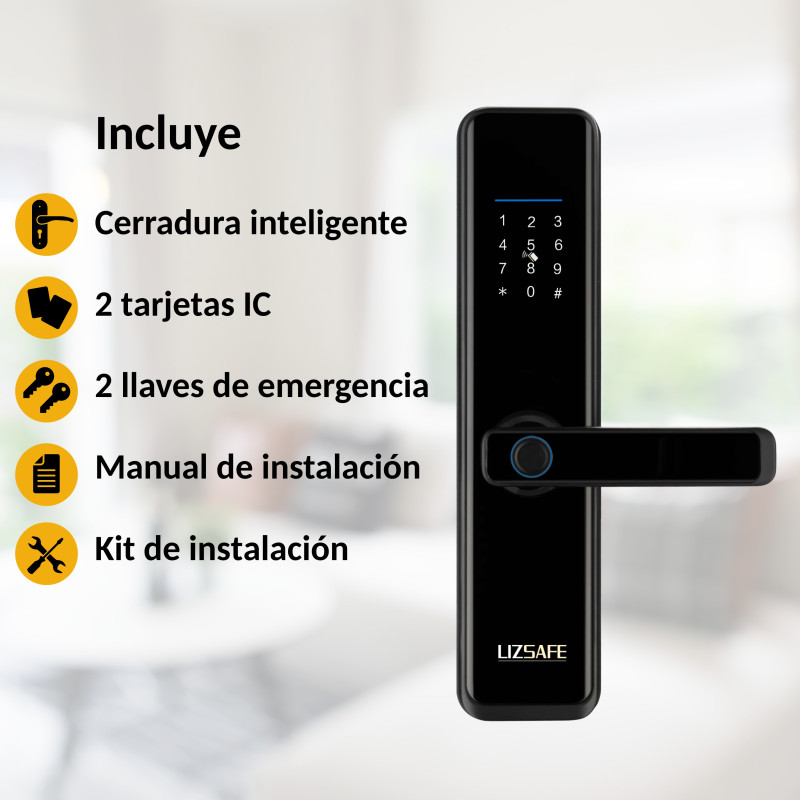 Cerradura inteligente LS 3000 Smart Lock  Wifi Tuya | Biométrica