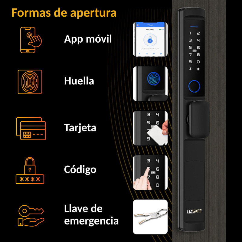 LS -Slim cerradura inteligente | Waterproof | Wifi TUYA