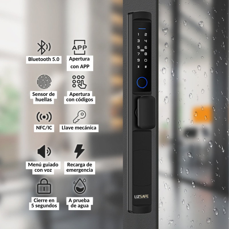 LS -Slim cerradura inteligente | Waterproof | Wifi TUYA