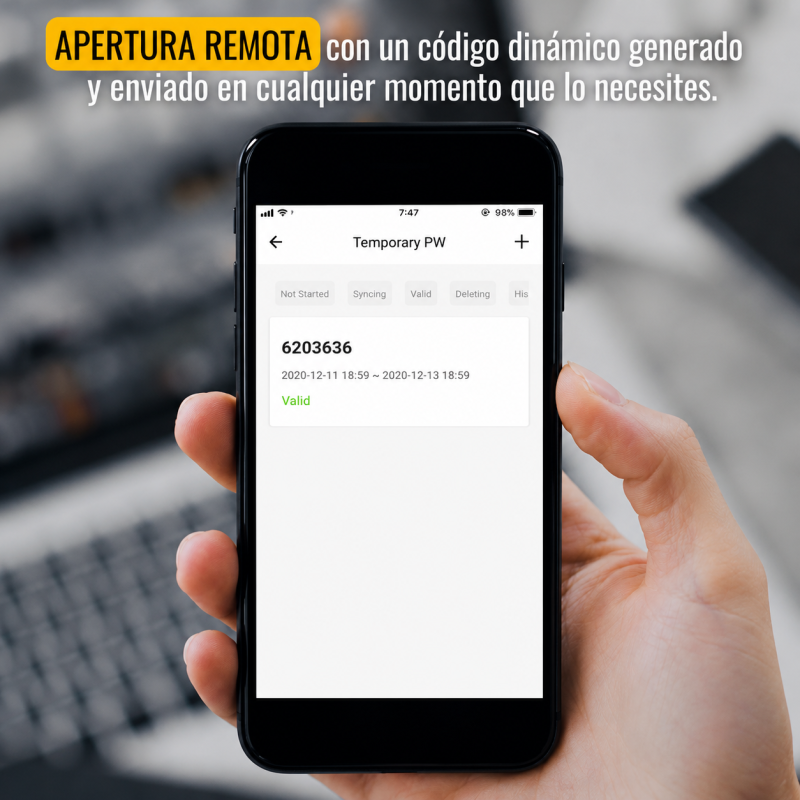 Cerradura biométrica inteligente PREMIUM + TUYA + Cerrojo adicional incluye Instalación