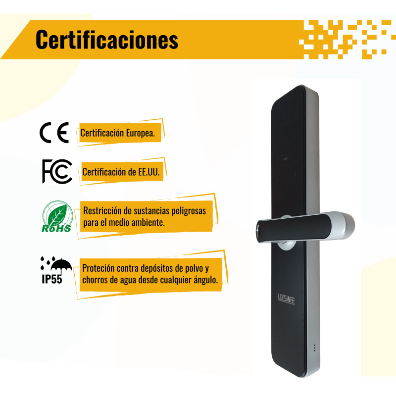 Cerradura biométrica inteligente Liz Safe Large + TTLOCK incluye Instalación