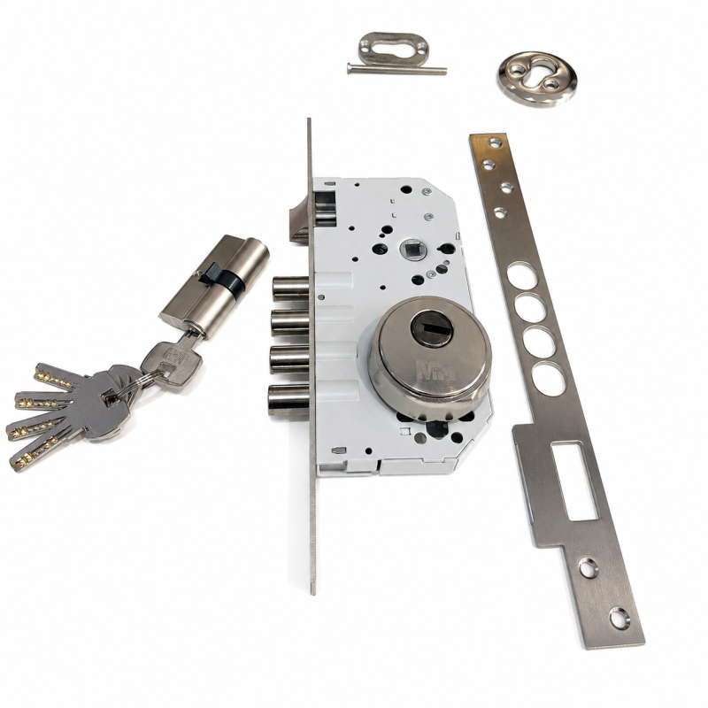 Cerradura entrada principal de alta seguridad  60 mm llave llave