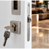 Cerradura puerta corrediza con cilindro de alta seguridad