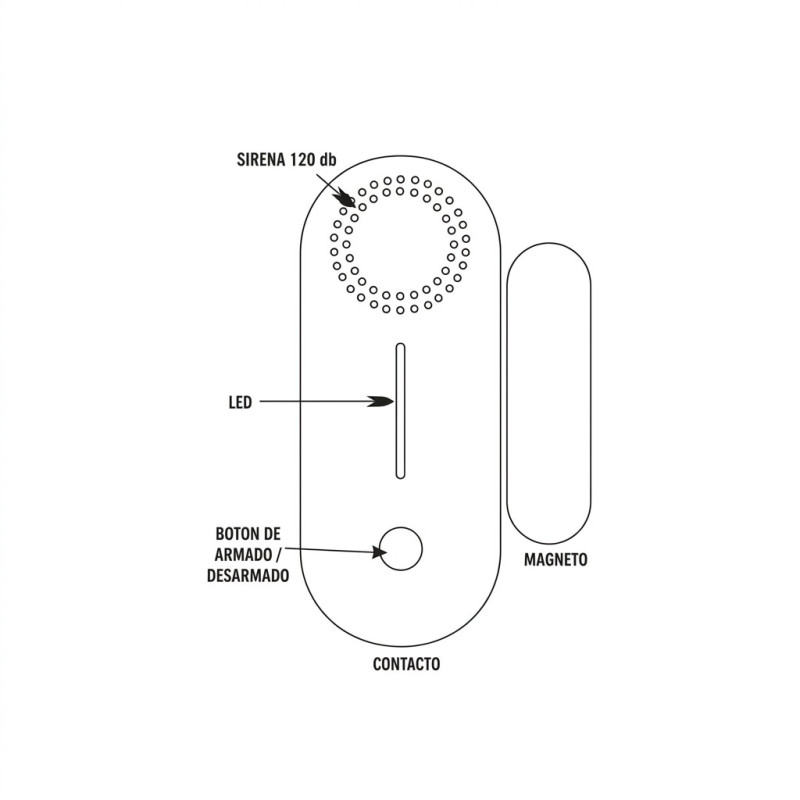Alarma sensor para puerta y ventana con app
