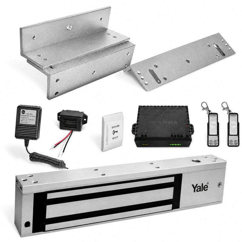 Kit electroiman 350 Lb, soporte ZL, botón fijo, buzzer, transformador y control remoto