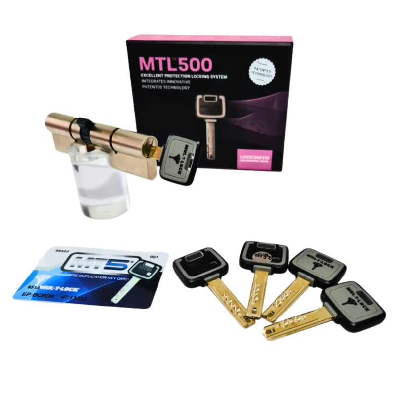 Cerradura Mul-T-Lock M70 auxiliar de alta seguridad - 3 Bulones y cilindro MTL500