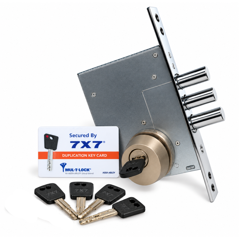 Cerradura Mul-T-Lock M70 auxiliar de alta seguridad - 3 Bulones - 5 llaves