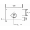 Cerradura Yale 987 de Sobreponer Llave de seguridad derecha