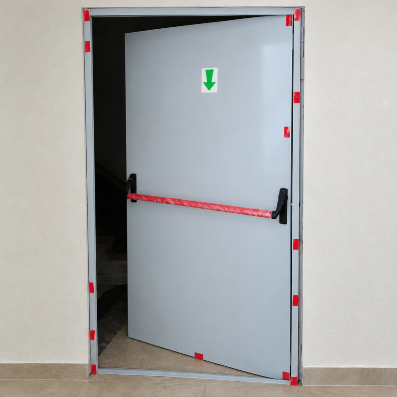 Puerta cortafuego certificada 60 minutos Alto 2.14m x Ancho 0.89m