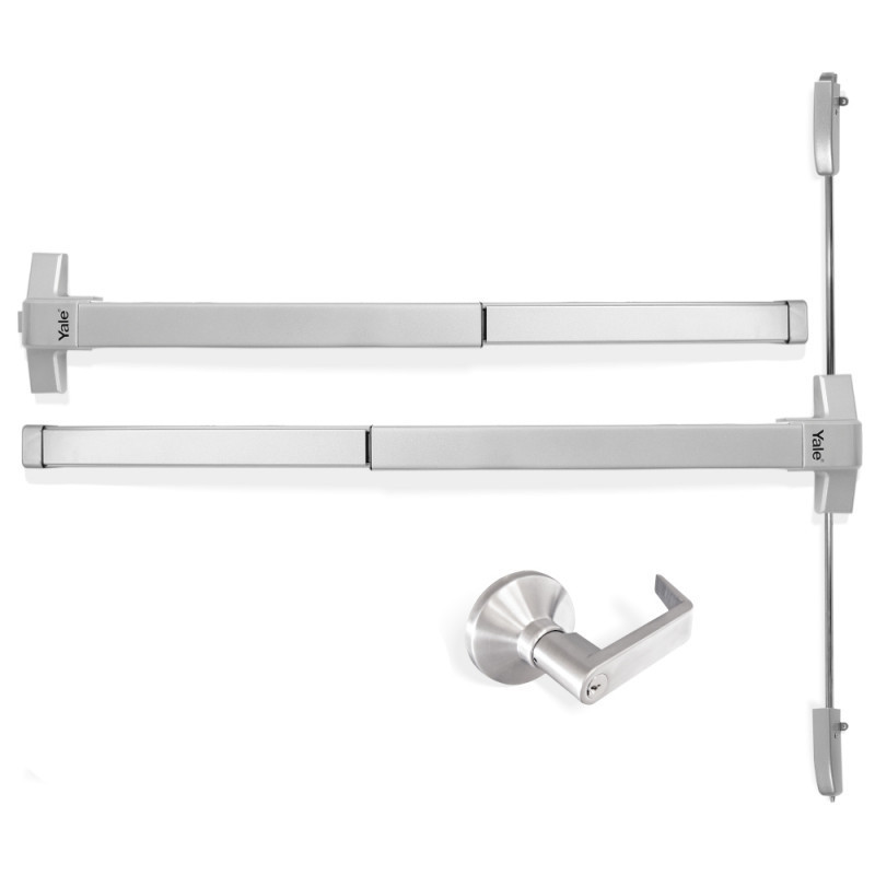 Combo barra antipánico doble 2 puntos Tampa manija Eiffel