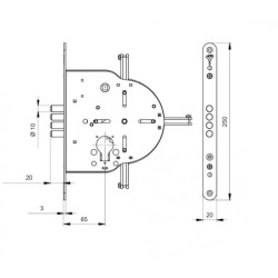 Cerradura Mul-T-Lock 250 escudo máxima seguridad, cilindro y kit de cierre