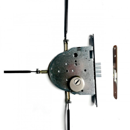 Cerradura Mul-T-Lock 250 con escudo antibroca, cilindro y kit de cierre